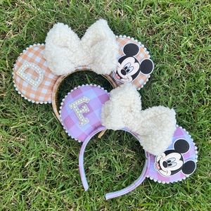 Fall plaid patch ears